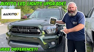 AUXITO LED HEADLIGHTS UPGRADE AND REVIEW! Epic Toyota Tacoma Rebuild Part 10