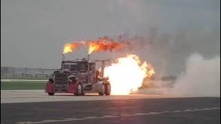 Shock Wave!! Jet truck goes over 320 MPH at Kansas City Air Show