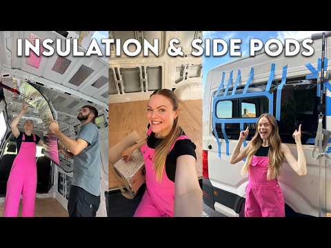 Converting a campervan with no experience 😅 how to fit side pods, sound deadening & insulation 🚐