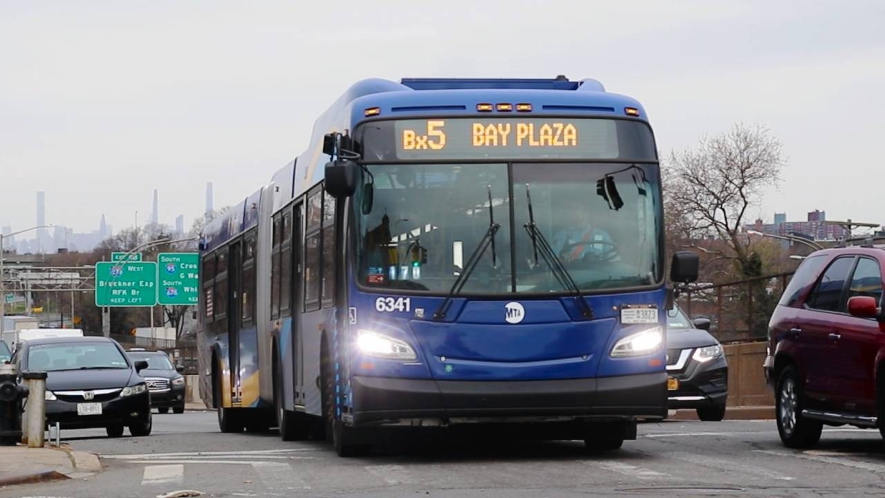 NYCT Bus: 2025 New Flyer XD60 #6341 on the Bx5 at Bruckner Blvd