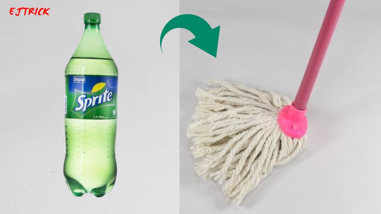 How to make Floor cleaning mop with plastic bottle and old T_shirts Homemade mop YouTube