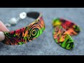 Bracelet  earrings polymer clay tutorial mokume gane technique