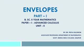 B.Sc. II Yr. (Maths) - Envelopes - Part I