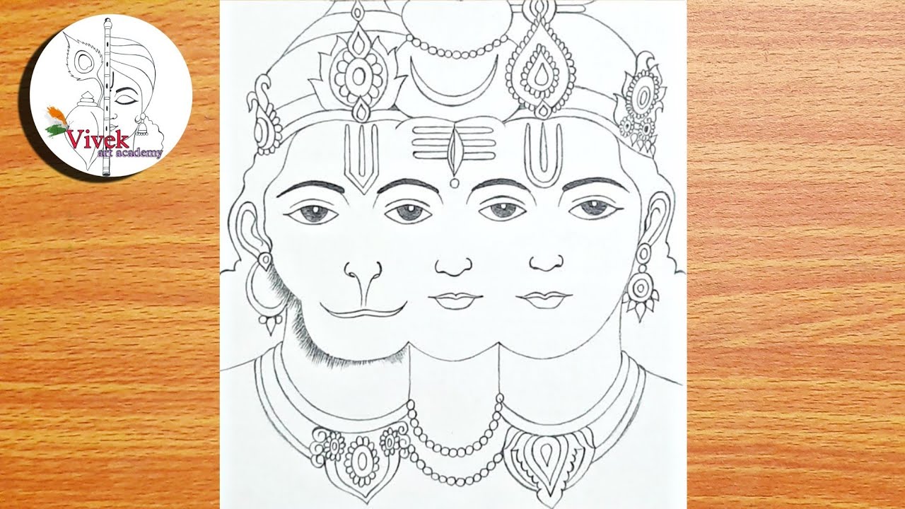 Lord Shiv, Ram and Hanuman Drawing | Easy Face drawing of Lord Shiv, Ram and Hanuman for Beginners
