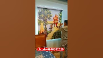 Rèm cuốn tranh 3D cản sáng chống tia UV tốt