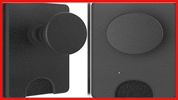 PopSockets PopWallet+: Swappable and Repositionable Wallet - Black Faux Leather