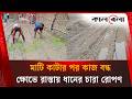 কাদামাখা রাস্তায় ধানের চারা রোপণ করলেন গ্রামবাসী | Cultivation of paddy on road | Kalbela