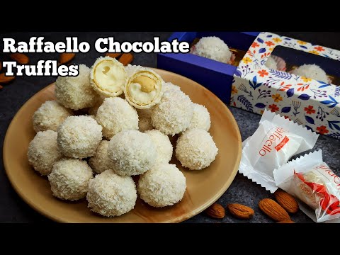 How to Make RAFFAELLO CHOCOLATE Truffles at Home  Ferrero Rocher Chocolate Recipe