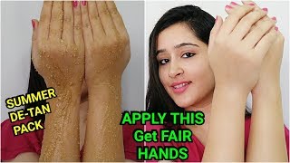 REMOVE SUN TAN + GET FAIR HANDS, LEGS, BACK, NECK | SUMMER MASK TO WHITEN SKIN