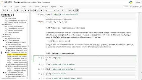 Aula 8.5 NumPy: Indexação e Fatiamento de matrizes