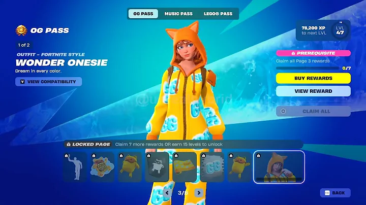 Fortnite OG Season 7 Battle Pass (Full Showcase)