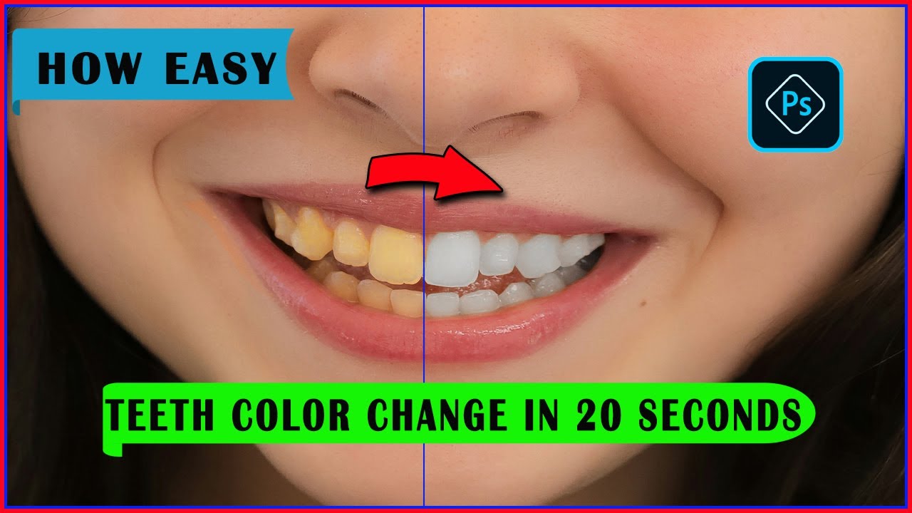 How To Whiten Teeth In Adobe Fix Yellow Teeth