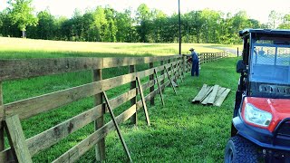 Kentucky 4 Board Fence Install...Faceboards