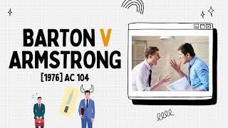 Barton v Armstrong (1976) | Duress to the Person | Contract Law