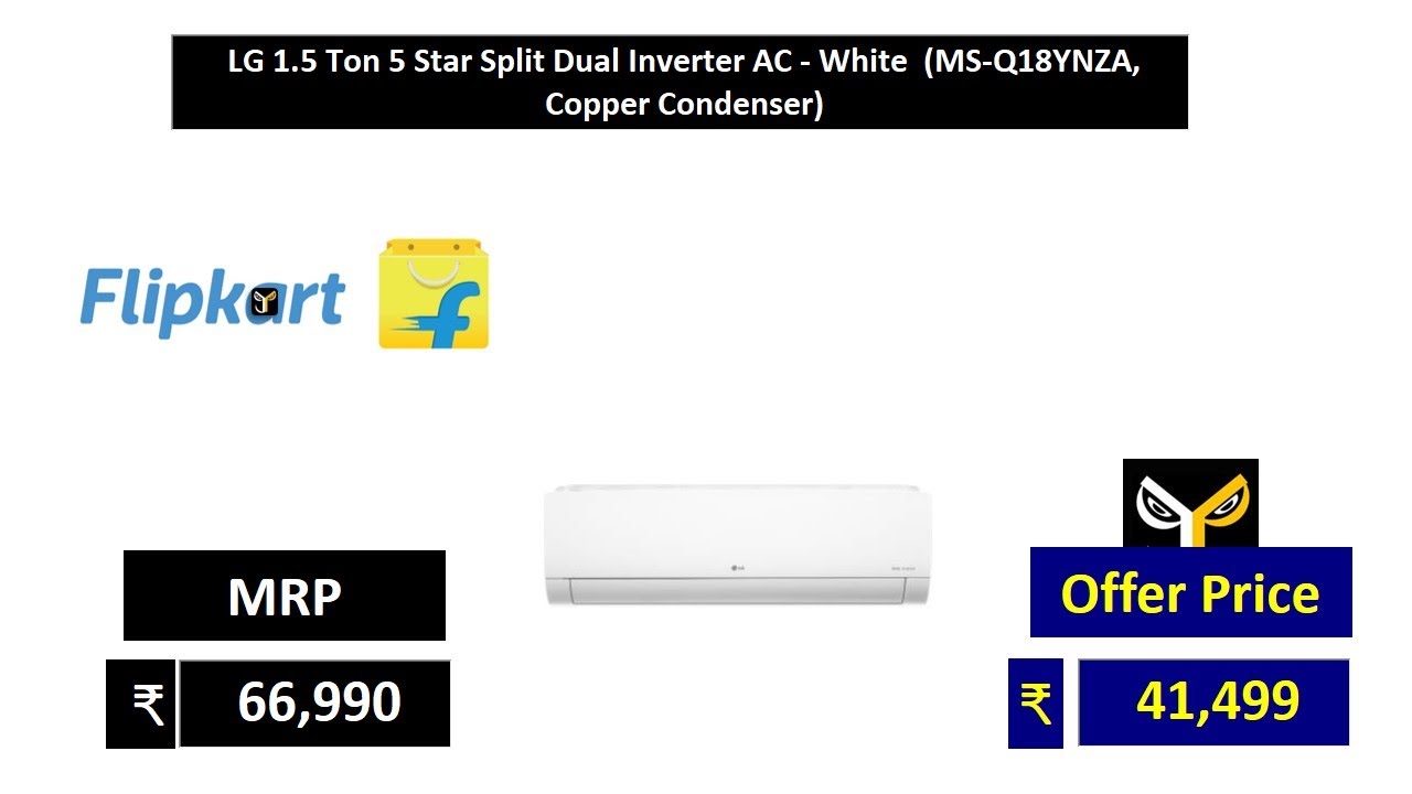 Lg 1 5 Ton 5 Star Split Dual Inverter Ac White Ms Q18ynza Copper Condenser Youtube