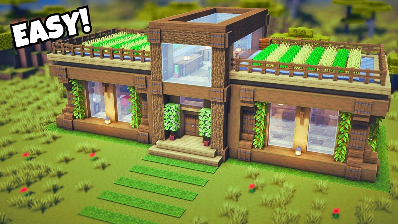 Minecraft: Wood Survival Base - Oak & Spruce Build (Tutorial)🏡15 - YouTube