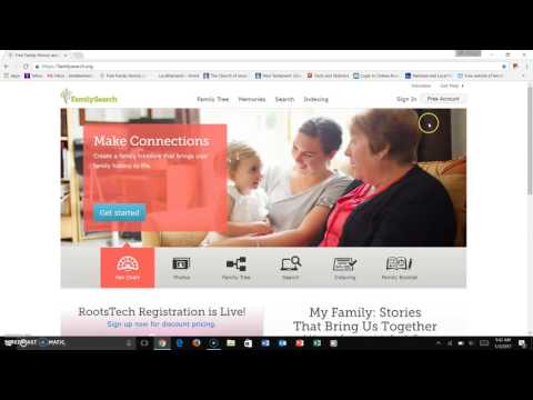 Video 1 - Basic Family Search   Login and Navigation