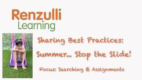Summer.... Stop the Slide and Slide into Enrichment with Renzulli Learning!