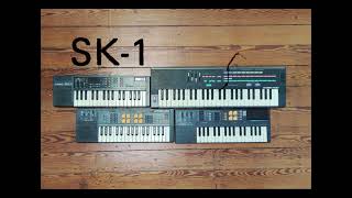 Comparison of 4 Casio samplers: SK-1, SK-5 (Realistic Concertmate