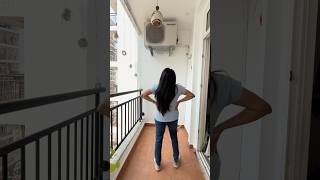 How to hide AC unit safely🤫 #shorts #youtubeshorts #homehacks #balconygarden #makeover #homedecor