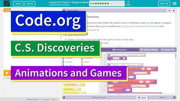 Code.org Lesson 28.8 Project - Design a Game | Tutorial with Answers | C.S. Discoveries Unit 3