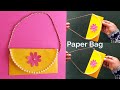 How to make a paper handbag  designer paper bag craft ideas  paper bag making at home