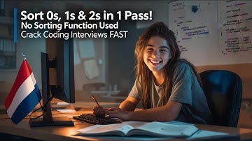 Sort 0s, 1s & 2s in 1 Pass! 🔥 No Sorting Function Used  | Dutch  Flag Algorithm