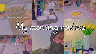5AM MORNING ROUTINE🌷| Productive &Aesthetic |Weight loss drink+keto diet+morning exercise #morning