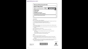 PEARSON EDEXCEL A LEVEL GERMAN PAPER 3