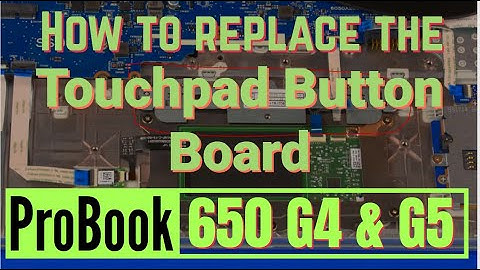 How to replace the Touchpad Button Board for HP ProBook 650 G4 and G5 Series Laptop
