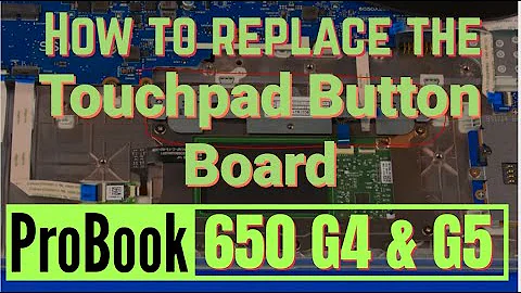 How to replace the Touchpad Button Board for HP ProBook 650 G4 and G5 Series Laptop