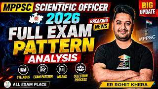 MPPSC Scientific Officer 2026 🔥 Full Exam Pattern Analysis | Syllabus | Marks | Selection Process