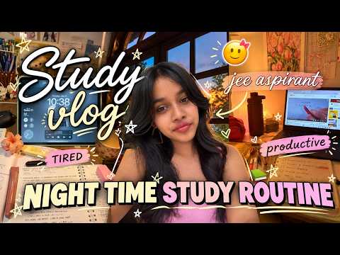 My Night Study Routine 🌙📚| Productive, Realistic