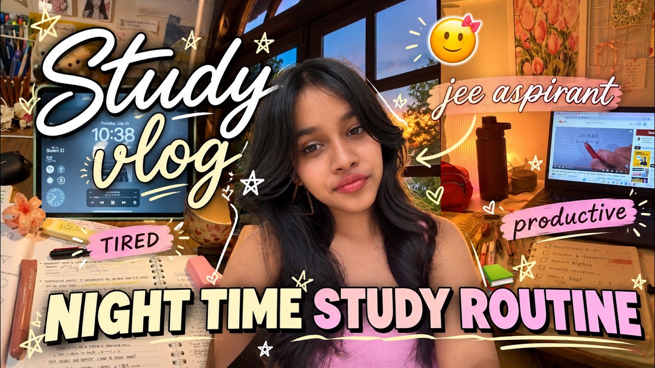 My Night Study Routine 🌙📚| Productive, Realistic