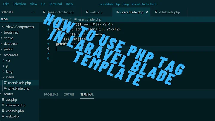 How To Use Php Tag In Laravel Blade Template || Php tag Used In Blade Template || Laravel Video