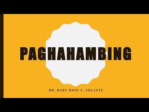 Video: Ano Ang Paghahambing