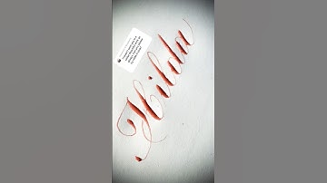 Copperplate calligraphy , tutorial: how I write your name #hilda