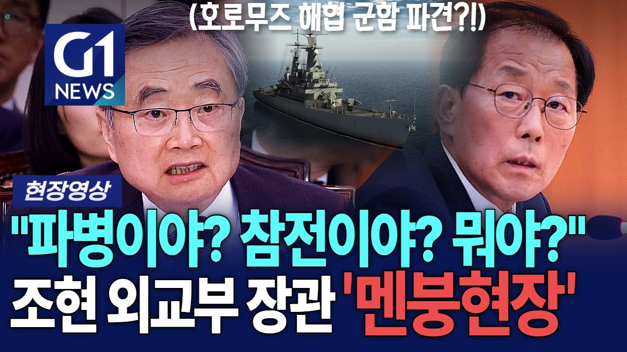 "파병이야? 참전이야? 뭐야" 윤후덕 질의에 '멘붕' 온 조현 외교부 장관 [G1현장영상]
