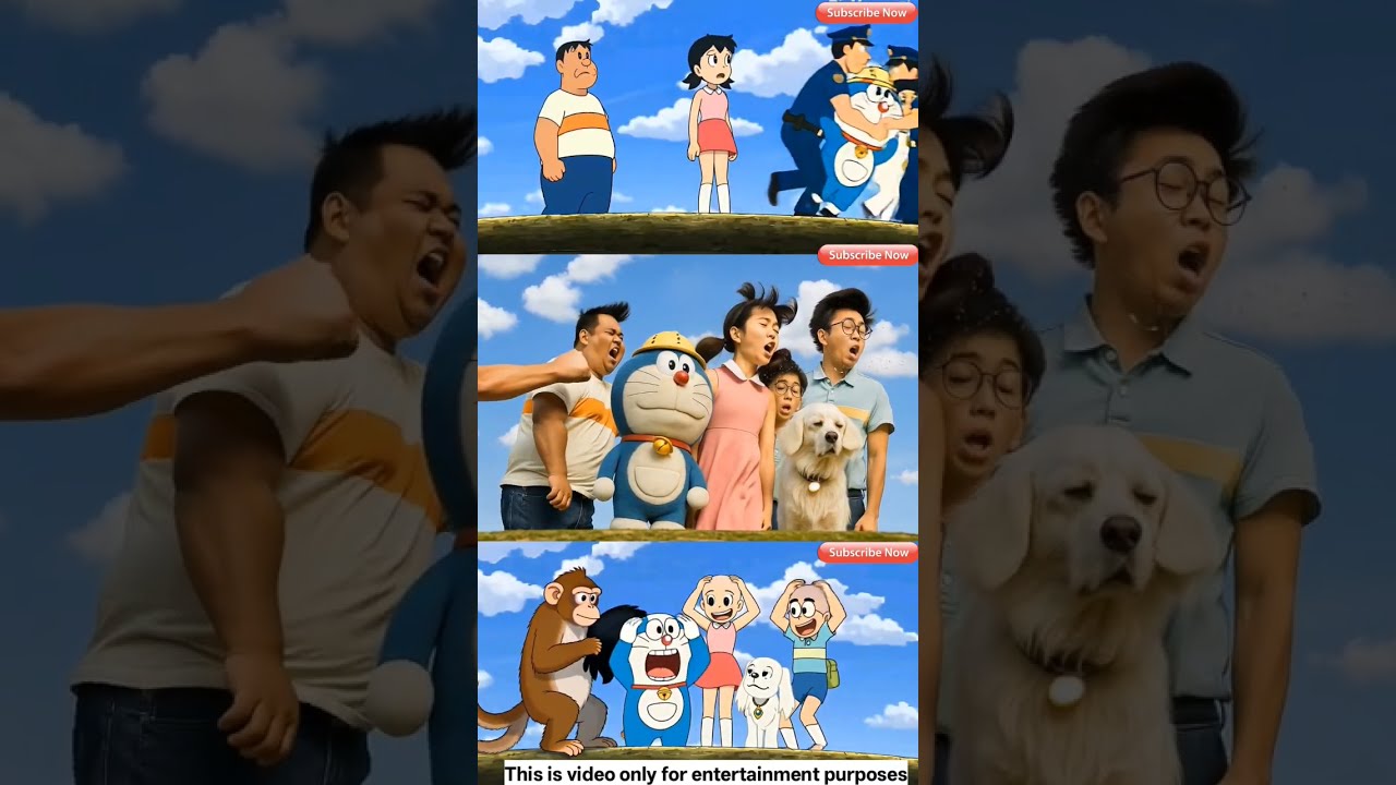 Doraemon Real Life Nobita Shizuka Suneo Jaian Shorts