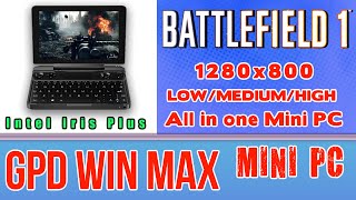 Мини-ПК GPD WIN MAX Battlefield 1 — твердотельный накопитель 512 ГБ, ОЗУ 16 ГБ, Intel Core i5-1035G7, Intel Iris Plus 940