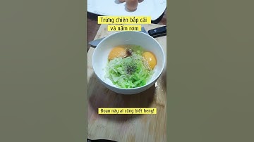 Trứng chiên với bắp cải và nấm rơm  #TrungChienNamRom   #NamRom #Vbang  | Vương Thanh Bằng Official