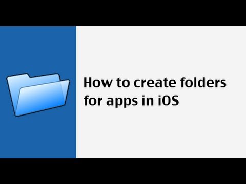 How to create and organize apps into folders on your iOS device (iPhone, iPad, iPod Touch) - YouTube