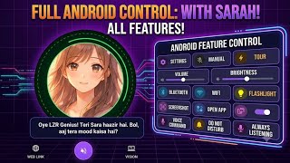 Complete Android Control & Voice Assistant! 🤖✨#Viral #SarahAI #TechShorts screenshot 1
