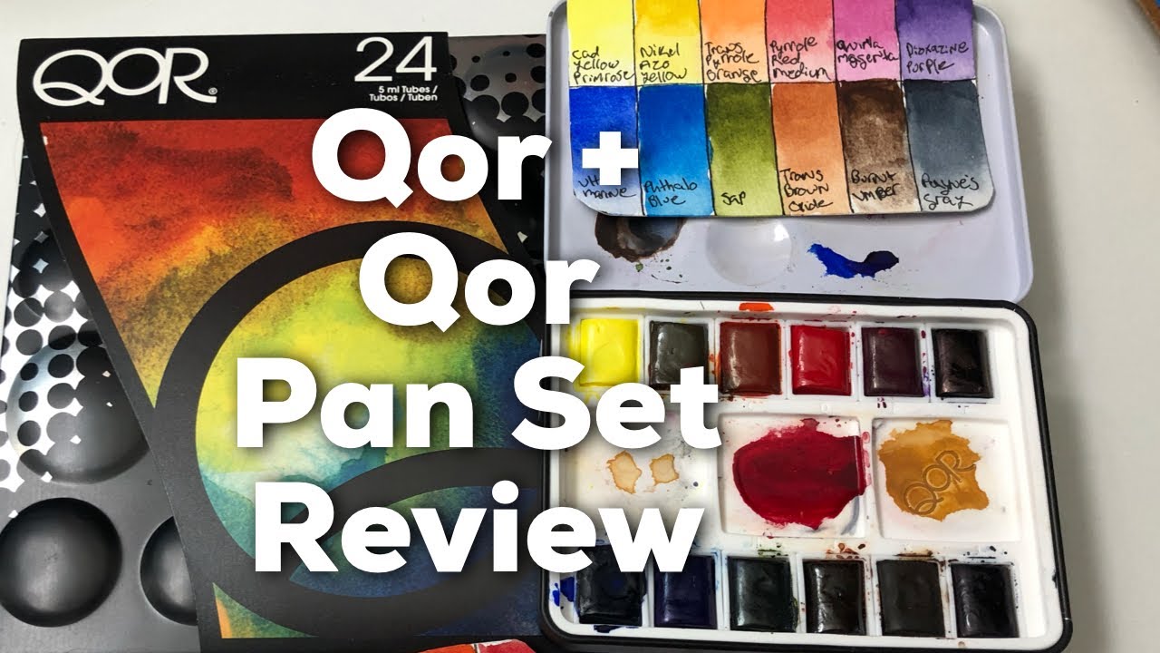 The QoR mini Half Pan Travel Set and Color Mixing