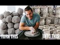 Production pottery  the entire pottery process  asmr