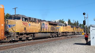 UP 3041 UP 4444 UP 7933 LEAD THE IOACY NORTHBOUND WITH 6552 AS THE DPU