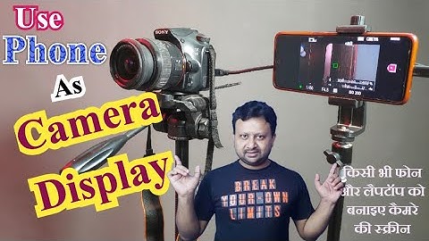 Use your smartphone as DSLR Monitor || how to connect dslr camera to mobile phone for live streaming