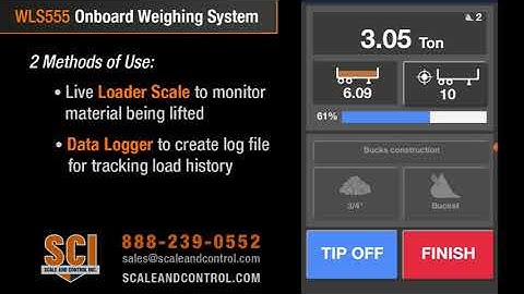WLS555 Onboard Weighing System: User-friendly Interface