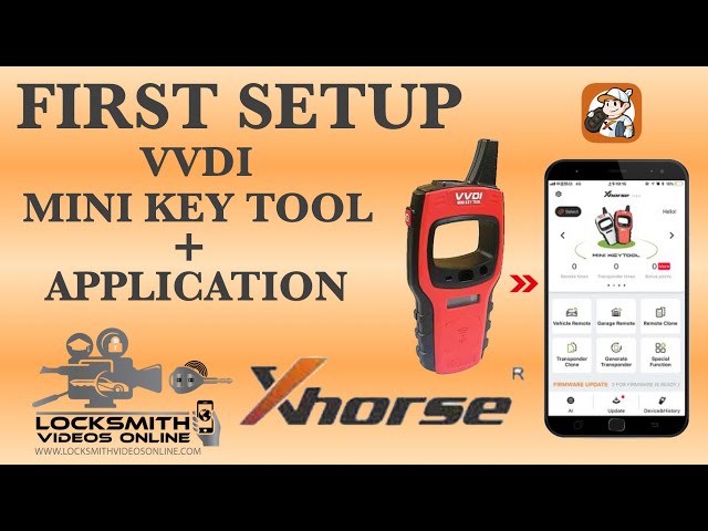 XHorse VVDI Mini Key Tool + XHorse Application First Setup 