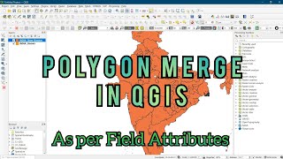 QGIS Tutorial || How to Merge Multiple Polygon As per Field attributes in QGIS || Polygon Merge